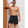 imageCOOFANDY Men Swim Trunk with Compression Liner 2 in 1 Swimwear Bathing Suit Quick Dry Board ShortBlack