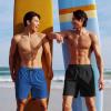 imageCOOFANDY Men Swim Trunk with Compression Liner 2 in 1 Swimwear Bathing Suit Quick Dry Board ShortBlack