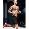imageCOOFANDY Men Swim Trunk with Compression Liner 2 in 1 Swimwear Bathing Suit Quick Dry Board ShortBlack