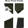 imageCOOFANDY Men Swim Trunk with Compression Liner 2 in 1 Swimwear Bathing Suit Quick Dry Board ShortC Army Green