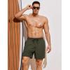 imageCOOFANDY Men Swim Trunk with Compression Liner 2 in 1 Swimwear Bathing Suit Quick Dry Board ShortC Army Green