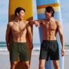 imageCOOFANDY Men Swim Trunk with Compression Liner 2 in 1 Swimwear Bathing Suit Quick Dry Board ShortC Army Green