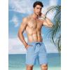 imageCOOFANDY Men Swim Trunk with Compression Liner 2 in 1 Swimwear Bathing Suit Quick Dry Board ShortLight Blue