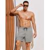 imageCOOFANDY Men Swim Trunk with Compression Liner 2 in 1 Swimwear Bathing Suit Quick Dry Board ShortLight Grey