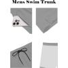 imageCOOFANDY Men Swim Trunk with Compression Liner 2 in 1 Swimwear Bathing Suit Quick Dry Board ShortLight Grey