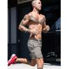 imageCOOFANDY Men Swim Trunk with Compression Liner 2 in 1 Swimwear Bathing Suit Quick Dry Board ShortLight Grey