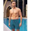 imageCOOFANDY Men Swim Trunk with Compression Liner 2 in 1 Swimwear Bathing Suit Quick Dry Board ShortPeacock Bluegreen