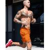 imageCOOFANDY Men Swim Trunk with Compression Liner 2 in 1 Swimwear Bathing Suit Quick Dry Board ShortRed Orange