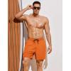 imageCOOFANDY Men Swim Trunk with Compression Liner 2 in 1 Swimwear Bathing Suit Quick Dry Board ShortRed Orange