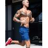 imageCOOFANDY Men Swim Trunk with Compression Liner 2 in 1 Swimwear Bathing Suit Quick Dry Board ShortRoyal Blue