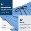 imageCOOFANDY Men Swim Trunk with Compression Liner 2 in 1 Swimwear Bathing Suit Quick Dry Board ShortZ Blue