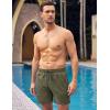 imageCOOFANDY Men Swim Trunk with Compression Liner 2 in 1 Swimwear Bathing Suit Quick Dry Board ShortZ Deep Army Green