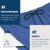 imageCOOFANDY Men Swim Trunk with Compression Liner 2 in 1 Swimwear Bathing Suit Quick Dry Board ShortZ Deep Blue