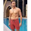 imageCOOFANDY Men Swim Trunk with Compression Liner 2 in 1 Swimwear Bathing Suit Quick Dry Board ShortZ Wine Red