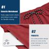 imageCOOFANDY Men Swim Trunk with Compression Liner 2 in 1 Swimwear Bathing Suit Quick Dry Board ShortZ Wine Red