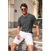 imageCOOFANDY Mens 3 Pack Henley Shirts Short Sleeve Casual Basic Tees Classic Henley Summer Solid T Shirts with Pocket01army GreenDark GrayBlack