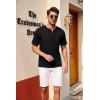 imageCOOFANDY Mens 3 Pack Henley Shirts Short Sleeve Casual Basic Tees Classic Henley Summer Solid T Shirts with Pocket01army GreenDark GrayBlack