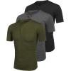 imageCOOFANDY Mens 3 Pack Henley Shirts Short Sleeve Casual Basic Tees Classic Henley Summer Solid T Shirts with Pocket01army GreenDark GrayBlack