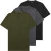 imageCOOFANDY Mens 3 Pack Henley Shirts Short Sleeve Casual Basic Tees Classic Henley Summer Solid T Shirts with Pocket01army GreenDark GrayBlack