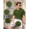 imageCOOFANDY Mens 3 Pack Henley Shirts Short Sleeve Casual Basic Tees Classic Henley Summer Solid T Shirts with Pocket1 Pack Army Green