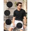 imageCOOFANDY Mens 3 Pack Henley Shirts Short Sleeve Casual Basic Tees Classic Henley Summer Solid T Shirts with Pocket1 Pack Black