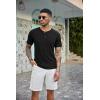 imageCOOFANDY Mens 3 Pack Henley Shirts Short Sleeve Casual Basic Tees Classic Henley Summer Solid T Shirts with Pocket1 Pack Black