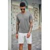 imageCOOFANDY Mens 3 Pack Henley Shirts Short Sleeve Casual Basic Tees Classic Henley Summer Solid T Shirts with Pocket1 Pack Dark Grey