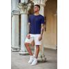 imageCOOFANDY Mens 3 Pack Henley Shirts Short Sleeve Casual Basic Tees Classic Henley Summer Solid T Shirts with Pocket1 Pack Navy Blue