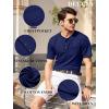 imageCOOFANDY Mens 3 Pack Henley Shirts Short Sleeve Casual Basic Tees Classic Henley Summer Solid T Shirts with Pocket1 Pack Navy Blue