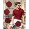imageCOOFANDY Mens 3 Pack Henley Shirts Short Sleeve Casual Basic Tees Classic Henley Summer Solid T Shirts with Pocket1 Pack Wine Red