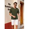 imageCOOFANDY Mens 3 Pack Henley Shirts Short Sleeve Casual Basic Tees Classic Henley Summer Solid T Shirts with PocketArmy GreenWhiteBlue