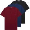imageCOOFANDY Mens 3 Pack Henley Shirts Short Sleeve Casual Basic Tees Classic Henley Summer Solid T Shirts with PocketBlackBlueRed