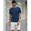 imageCOOFANDY Mens 3 Pack Henley Shirts Short Sleeve Casual Basic Tees Classic Henley Summer Solid T Shirts with PocketBlackGrayNave Blue