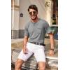 imageCOOFANDY Mens 3 Pack Henley Shirts Short Sleeve Casual Basic Tees Classic Henley Summer Solid T Shirts with PocketBlackGrayWhite