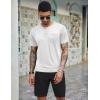 imageCOOFANDY Mens 3 Pack Henley Shirts Short Sleeve Casual Basic Tees Classic Henley Summer Solid T Shirts with PocketBlackWhiteWine Red