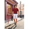 imageCOOFANDY Mens 3 Pack Henley Shirts Short Sleeve Casual Basic Tees Classic Henley Summer Solid T Shirts with PocketBlackWhiteWine Red
