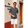 imageCOOFANDY Mens 3 Pack Henley Shirts Short Sleeve Casual Basic Tees Classic Henley Summer Solid T Shirts with PocketBlackWineDark Grey