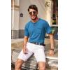 imageCOOFANDY Mens 3 Pack Henley Shirts Short Sleeve Casual Basic Tees Classic Henley Summer Solid T Shirts with PocketDark GrayBlueGreen