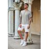 imageCOOFANDY Mens 3 Pack Henley Shirts Short Sleeve Casual Basic Tees Classic Henley Summer Solid T Shirts with PocketGreyDark GreyBlack