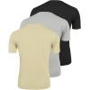 imageCOOFANDY Mens 3 Pack Henley Shirts Short Sleeve Casual Basic Tees Classic Henley Summer Solid T Shirts with PocketGreyDark GreyBlack