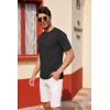imageCOOFANDY Mens 3 Pack Henley Shirts Short Sleeve Casual Basic Tees Classic Henley Summer Solid T Shirts with PocketNavy BlueArmy GreenBlack