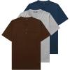 imageCOOFANDY Mens 3 Pack Henley Shirts Short Sleeve Casual Basic Tees Classic Henley Summer Solid T Shirts with PocketPeacock BlueCoffeeGray