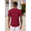 imageCOOFANDY Mens 3 Pack Henley Shirts Short Sleeve Casual Basic Tees Classic Henley Summer Solid T Shirts with PocketWind Red