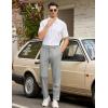 imageCOOFANDY Mens Casual Dress Work Pants Quick Dry Golf Fashion Pants with Pockets 36W32L Light Grey