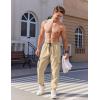 imageCOOFANDY Mens Casual Joggers Pants Stretch Waist Drawstring Cargo Pants Tapered Sweatpants with PocketsKhaki