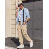 imageCOOFANDY Mens Casual Joggers Pants Stretch Waist Drawstring Cargo Pants Tapered Sweatpants with PocketsKhaki