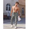 imageCOOFANDY Mens Casual Joggers Pants Stretch Waist Drawstring Cargo Pants Tapered Sweatpants with PocketsLight Grey