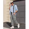 imageCOOFANDY Mens Casual Joggers Pants Stretch Waist Drawstring Cargo Pants Tapered Sweatpants with PocketsLight Grey