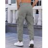 imageCOOFANDY Mens Casual Joggers Pants Stretch Waist Drawstring Cargo Pants Tapered Sweatpants with PocketsLight Grey