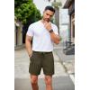 imageCOOFANDY Mens Casual Shorts Waffle Elastic Waist Drawstring Shorts Lightweight Summer Beach ShortsArmy Green